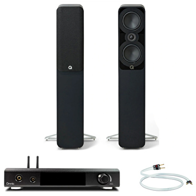 NuPrime Omnia A300SE - Q Acoustics 5040 Black - QED Signature Revelation 3M. Hi-Fi Müzik Sistemi